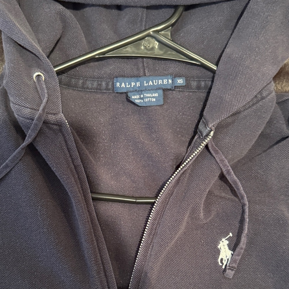 Ralph Lauren Dark Blue Zip-Up Hoodie - Picture 2 of 3